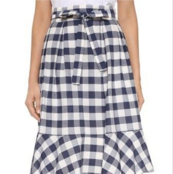 Club Monaco cute blue gingham skirt - Picture 6 of 6
